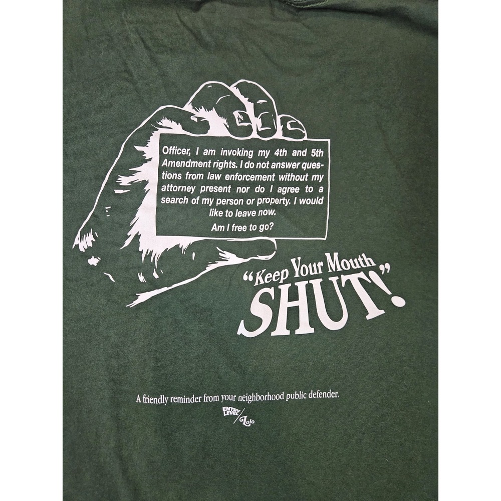 Don't Talk To Cops T-Shirt Men's Size 3XL Green Teamsters Union Made